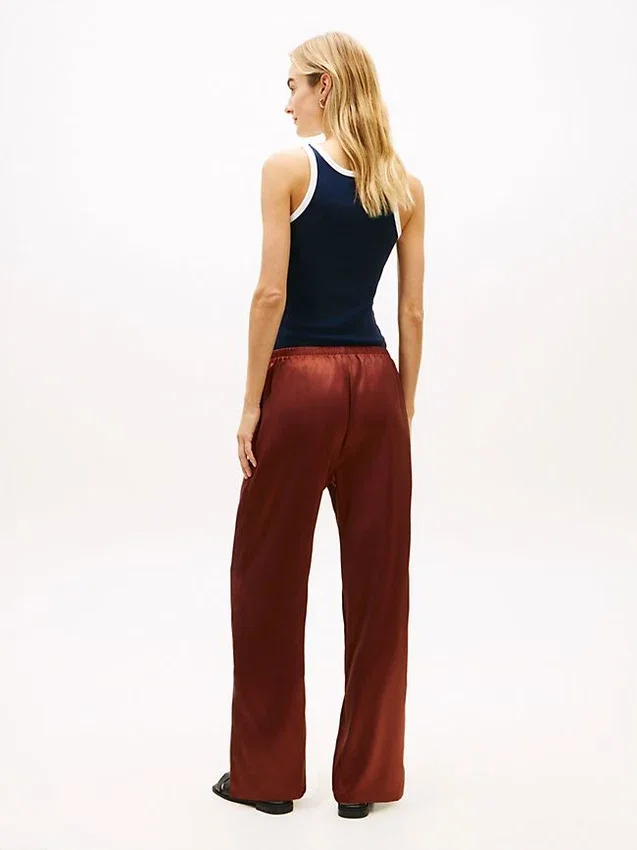 Stretch Satin Pull-On Wide-Leg Pant Stretch Satin Pull-On Wide-Leg Pant