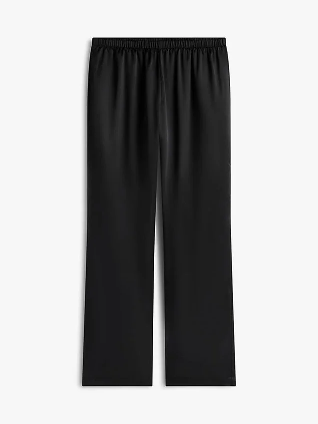 Stretch Satin Pull-On Wide-Leg Pant Stretch Satin Pull-On Wide-Leg Pant