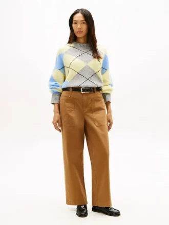 Stretch Wide Leg Utility Pant