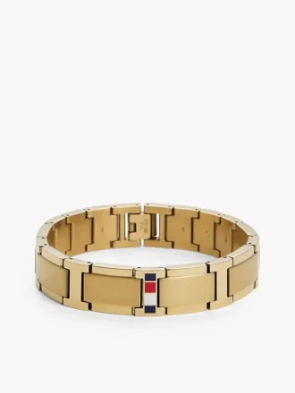 Stripe Accent Flat-Link Bracelet