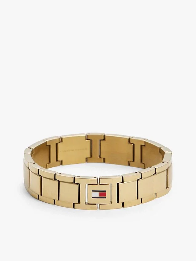 Stripe Accent Flat-Link Bracelet Stripe Accent Flat-Link Bracelet