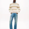 Stripe Cable Knit Sweater Stripe Cable Knit Sweater