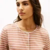 Stripe Cotton Interlock Cardigan T-Shirt Stripe Cotton Interlock Cardigan T-Shirt