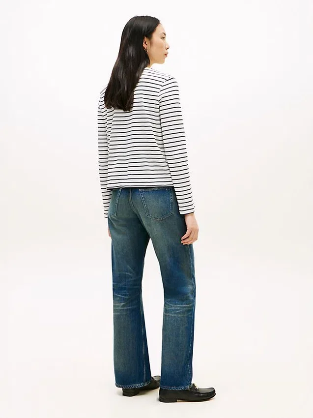 Stripe Cotton Interlock Cardigan T-Shirt Stripe Cotton Interlock Cardigan T-Shirt
