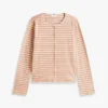 Stripe Cotton Interlock Cardigan T-Shirt Stripe Cotton Interlock Cardigan T-Shirt