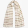 Stripe Cotton-Linen Blend Scarf