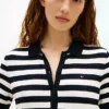 Stripe Lightweight Polo Sweater Dress Stripe Lightweight Polo Sweater Dress