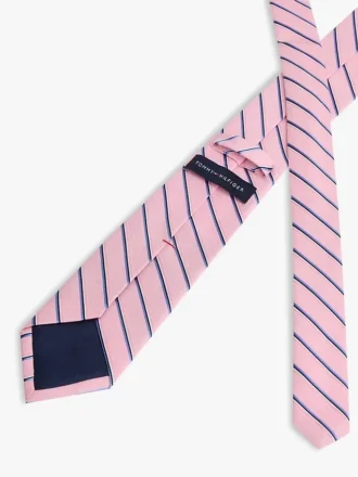 Stripe Linen-Silk Blend Tie