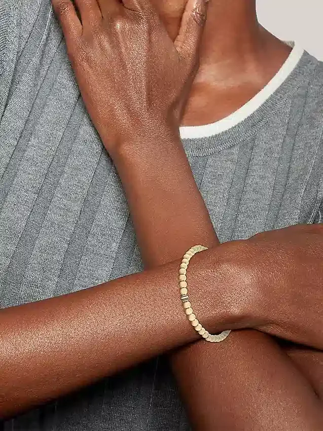 Stripe Metal Bead Bracelet Stripe Metal Bead Bracelet