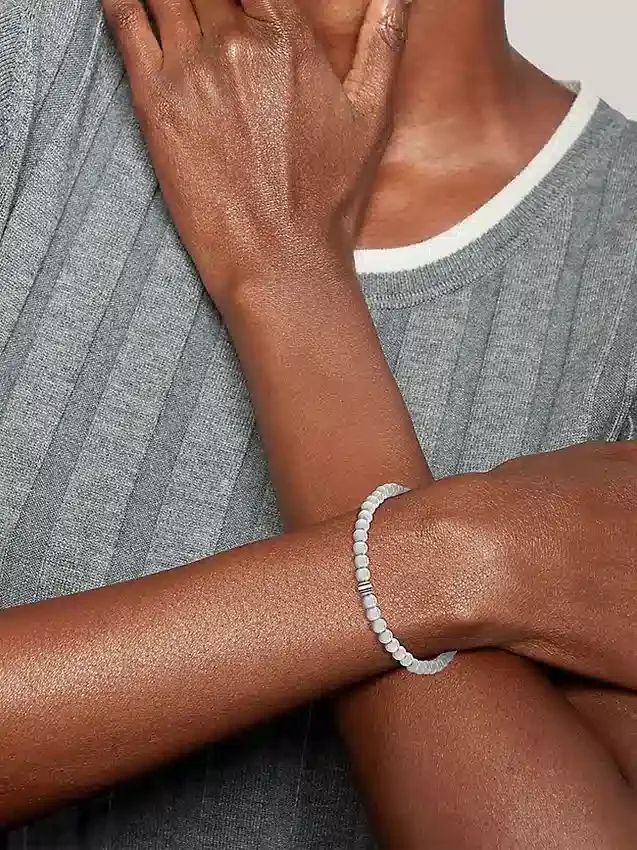 Stripe Metal Bead Bracelet Stripe Metal Bead Bracelet