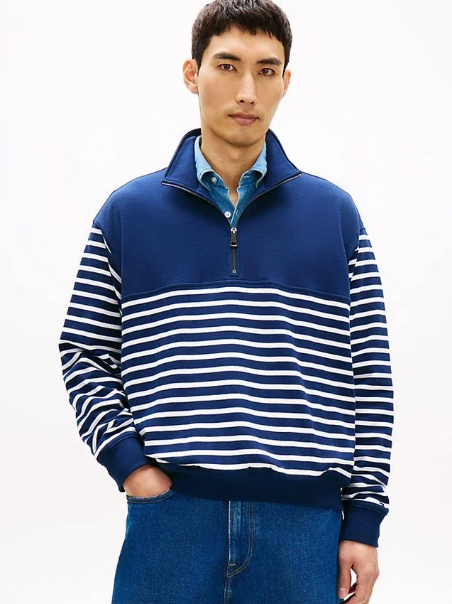Stripe Quarter-Zip Sweatshirt Stripe Quarter-Zip Sweatshirt