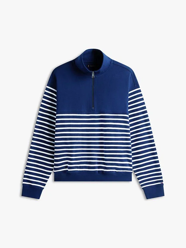 Stripe Quarter-Zip Sweatshirt Stripe Quarter-Zip Sweatshirt