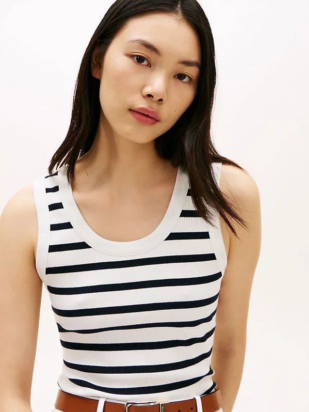 Stripe Rib-Knit Tank Top Stripe Rib-Knit Tank Top