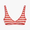 Stripe Scoop Neck Bikini Top Stripe Scoop Neck Bikini Top