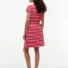 Striped Belted Stretch-Cotton Dress
