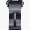 Striped Belted Stretch-Cotton Dress Striped Belted Stretch-Cotton Dress