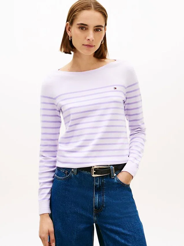 Striped Boatneck Sweater Striped Boatneck Sweater