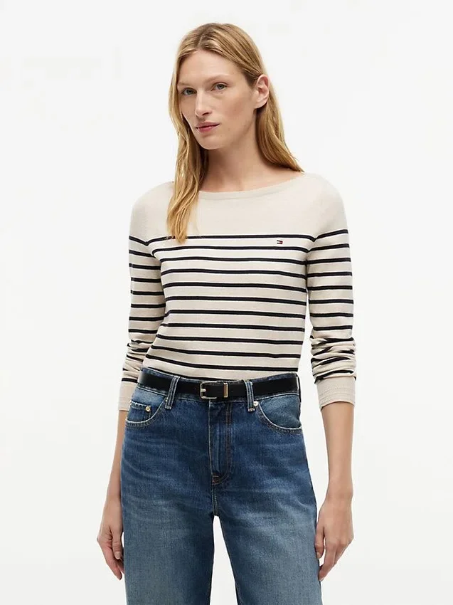 Striped Boatneck Sweater Striped Boatneck Sweater