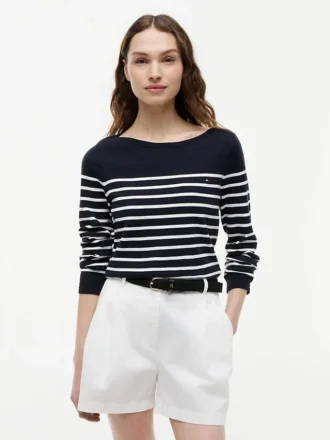 Striped Boatneck Sweater