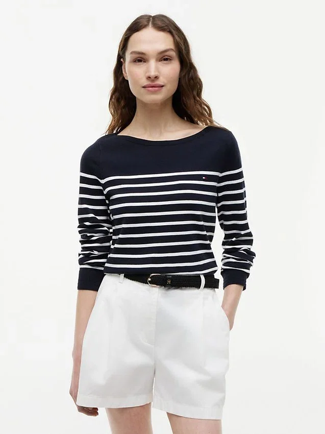Striped Boatneck Sweater Striped Boatneck Sweater