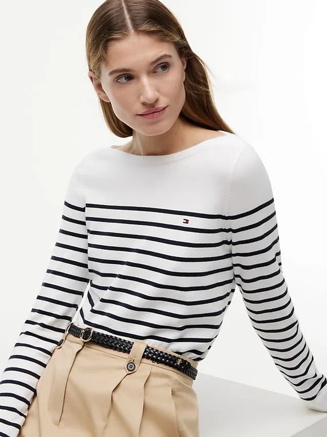 Striped Boatneck Sweater Striped Boatneck Sweater