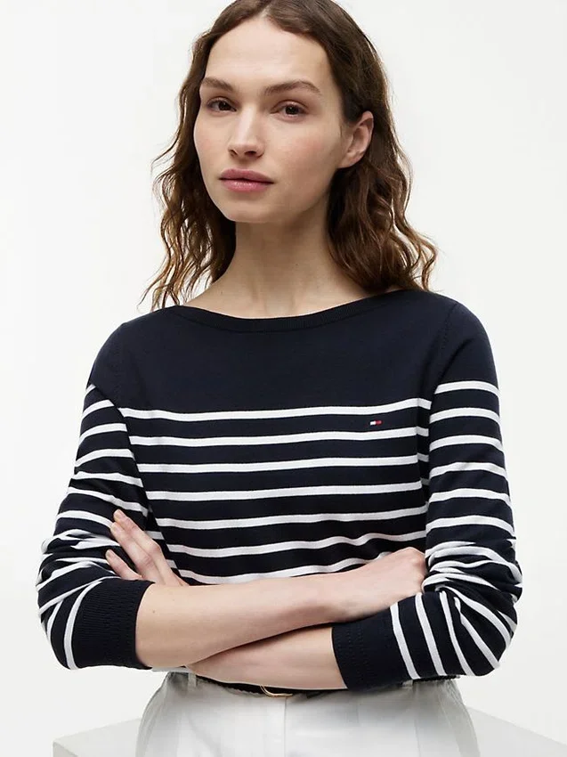 Striped Boatneck Sweater Striped Boatneck Sweater