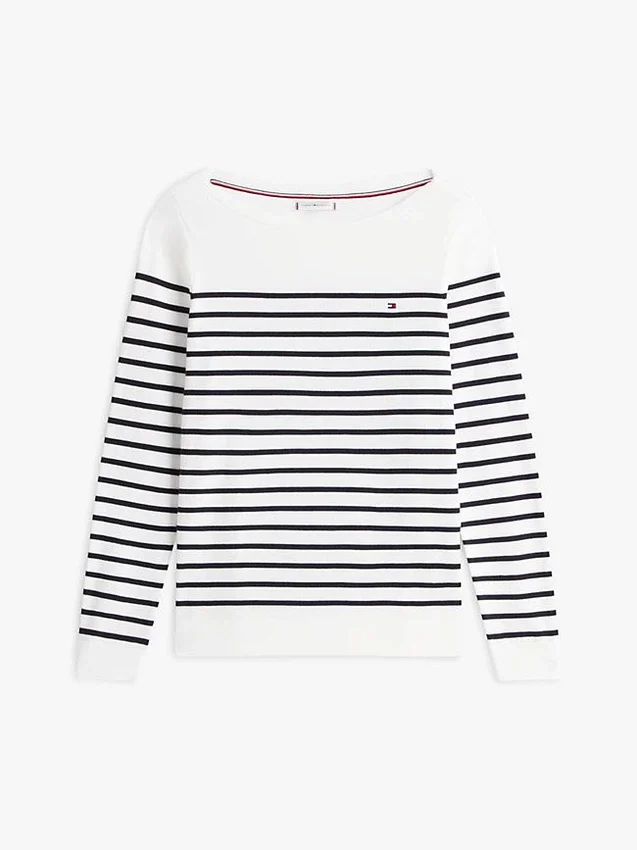 Striped Boatneck Sweater Striped Boatneck Sweater