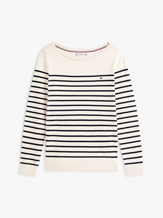Striped Boatneck Sweater Striped Boatneck Sweater