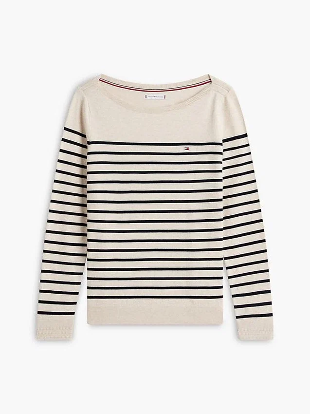 Striped Boatneck Sweater Striped Boatneck Sweater