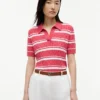 Striped Cable Knit Sweater Polo Striped Cable Knit Sweater Polo