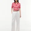 Striped Cable Knit Sweater Polo Striped Cable Knit Sweater Polo
