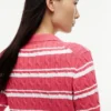 Striped Cable Knit Sweater Polo Striped Cable Knit Sweater Polo