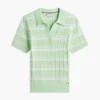 Striped Cable Knit Sweater Polo Striped Cable Knit Sweater Polo