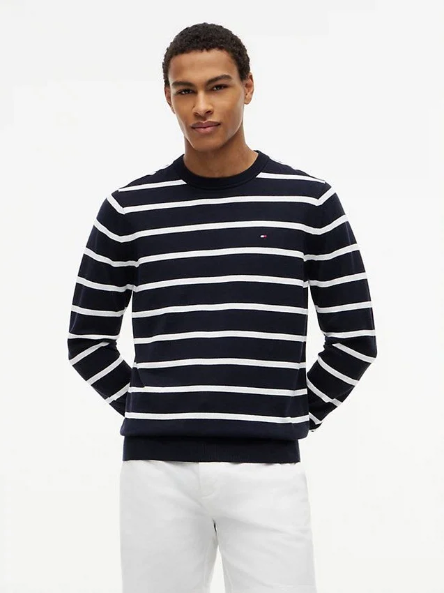 Striped Classic Crewneck Sweater Striped Classic Crewneck Sweater