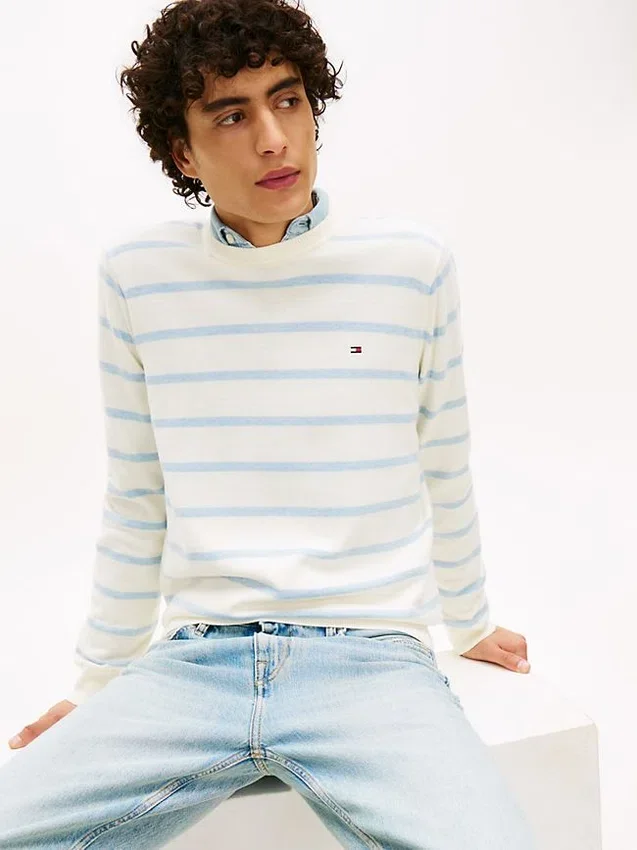 Striped Classic Crewneck Sweater Striped Classic Crewneck Sweater