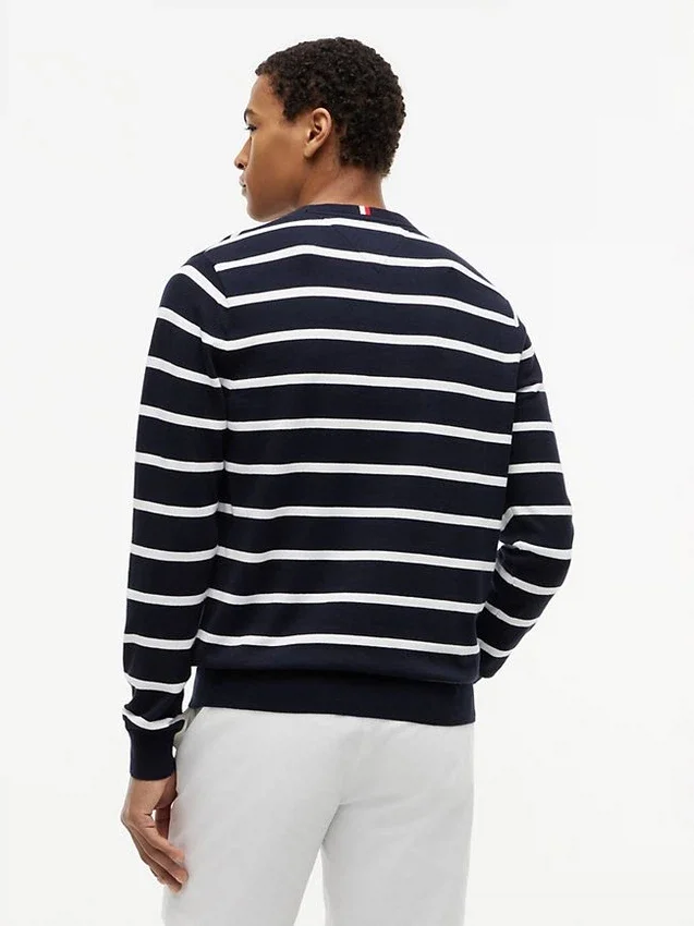 Striped Classic Crewneck Sweater Striped Classic Crewneck Sweater