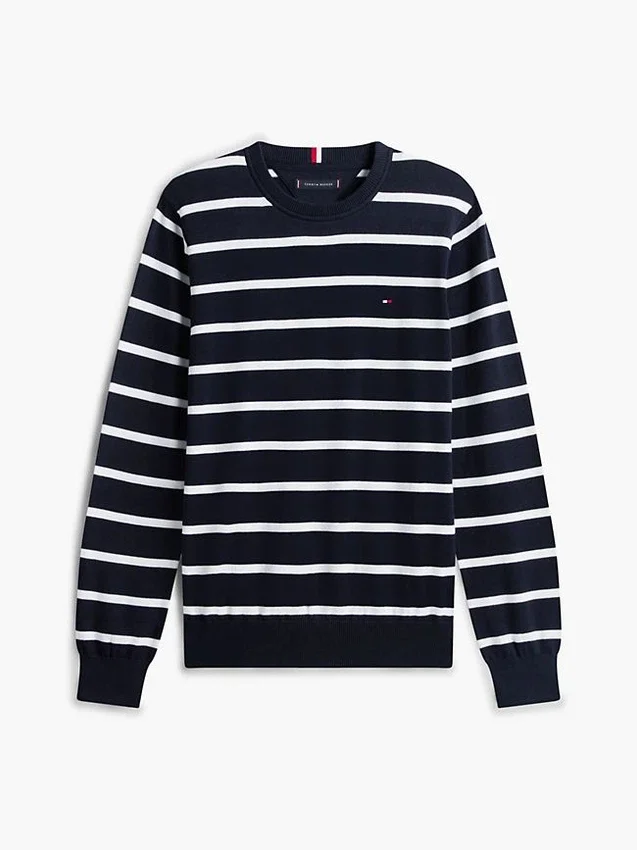 Striped Classic Crewneck Sweater Striped Classic Crewneck Sweater