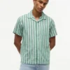 Striped Cotton-Linen Blend Camp Shirt Striped Cotton-Linen Blend Camp Shirt