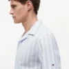 Striped Cotton-Linen Blend Camp Shirt Striped Cotton-Linen Blend Camp Shirt