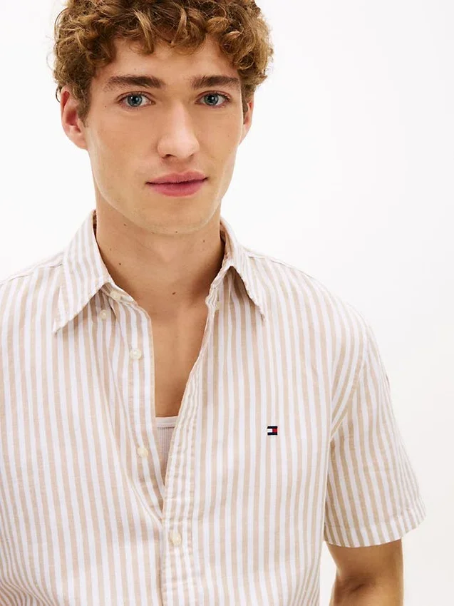 Striped Cotton-Linen Blend Shirt Striped Cotton-Linen Blend Shirt