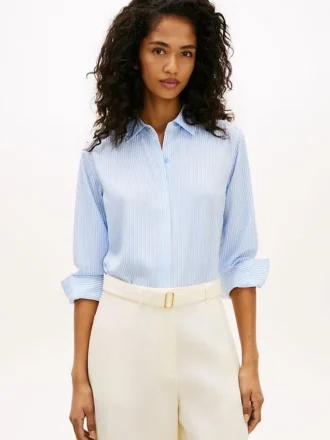 Striped Crepe Shirt