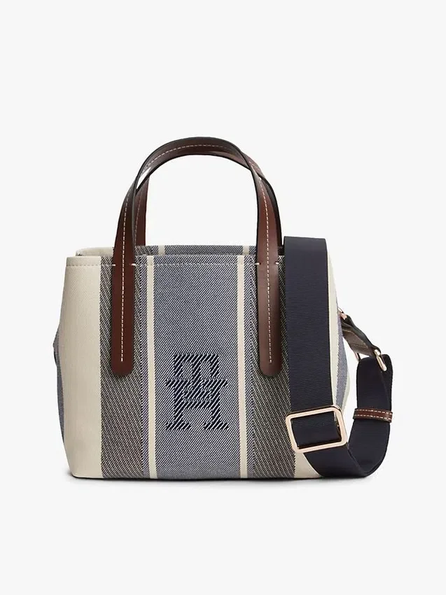 Striped Jacquard Mini Satchel Bag Striped Jacquard Mini Satchel Bag