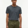 Striped Linen-Blend Pocket T-Shirt Striped Linen-Blend Pocket T-Shirt