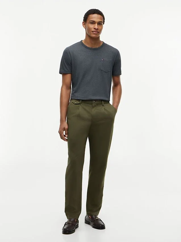 Striped Linen-Blend Pocket T-Shirt Striped Linen-Blend Pocket T-Shirt