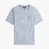 Striped Linen-Blend Pocket T-Shirt Striped Linen-Blend Pocket T-Shirt