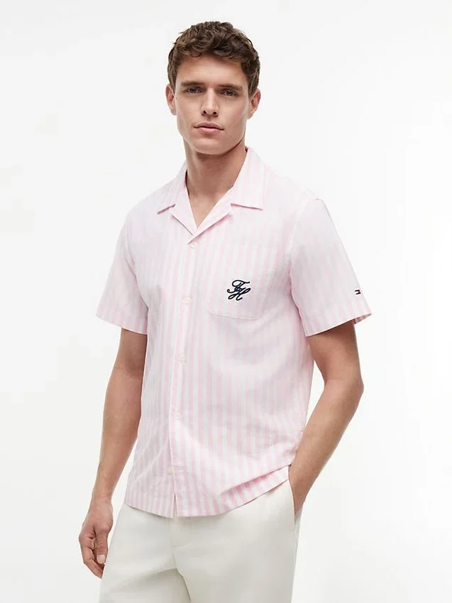Striped Paper-Touch Camp Shirt Striped Paper-Touch Camp Shirt