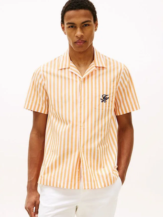 Striped Paper-Touch Camp Shirt Striped Paper-Touch Camp Shirt