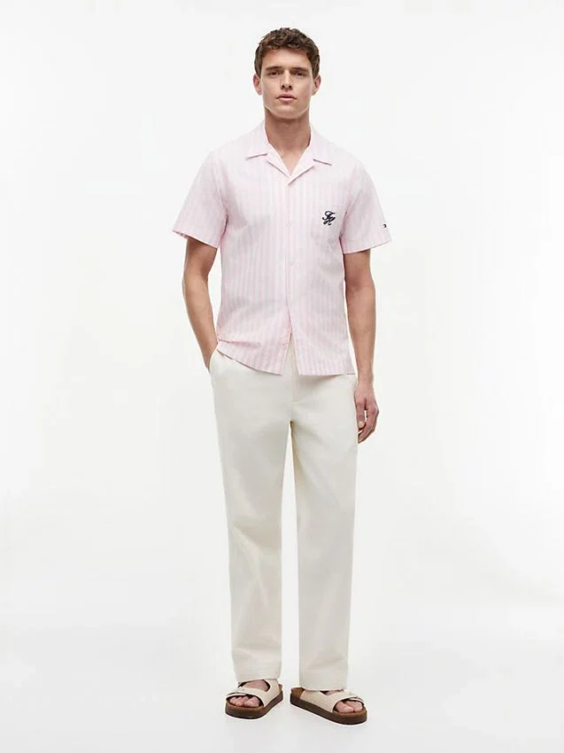 Striped Paper-Touch Camp Shirt Striped Paper-Touch Camp Shirt