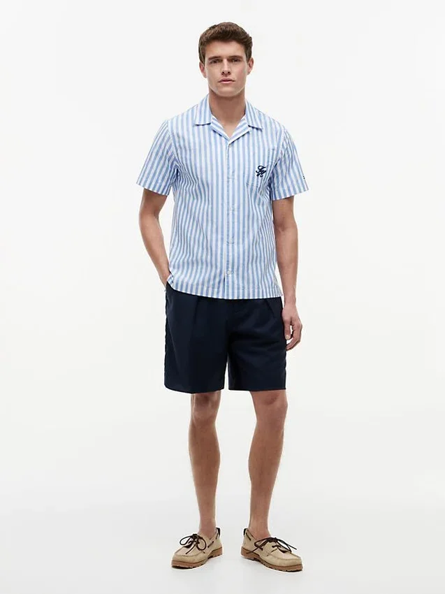 Striped Paper-Touch Camp Shirt Striped Paper-Touch Camp Shirt