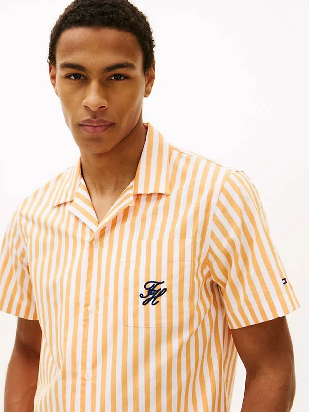 Striped Paper-Touch Camp Shirt Striped Paper-Touch Camp Shirt